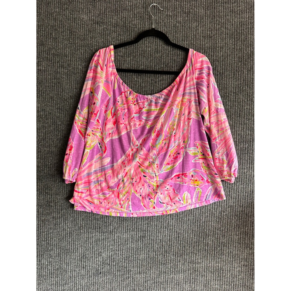Lilly Pulitzer Tropical Floral Dopamine Dressing Resort PrepPalm Beach Chic S